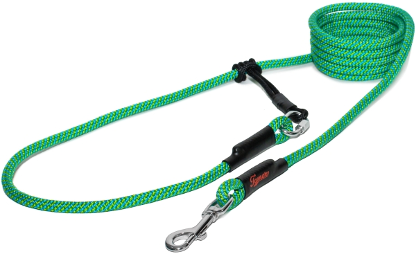 EASYLONG Hundeleine - M - 3m - blau mit grünem Swirl